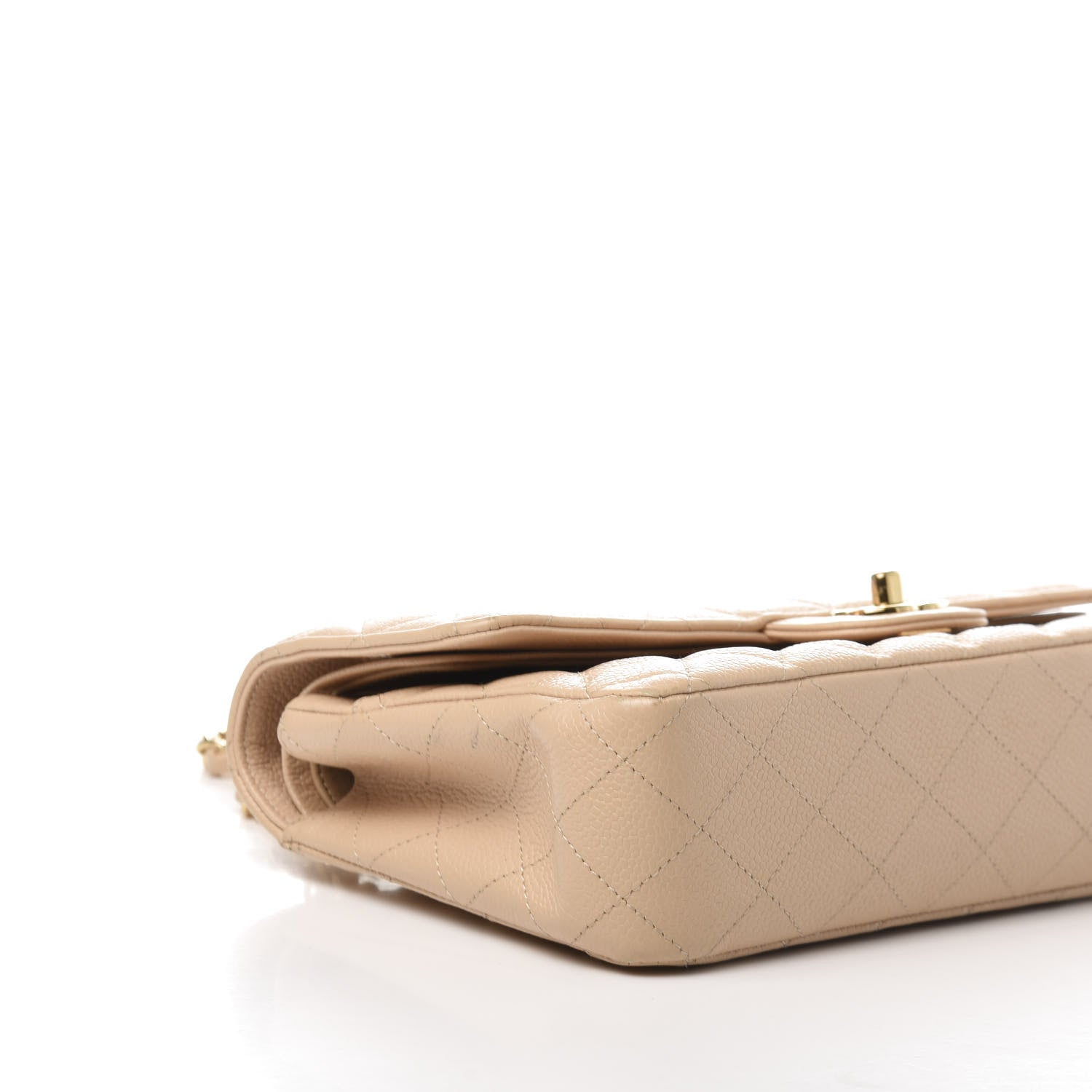 Chanel Caviar Quilted Medium Double Flap Beige Clair 6 of 11