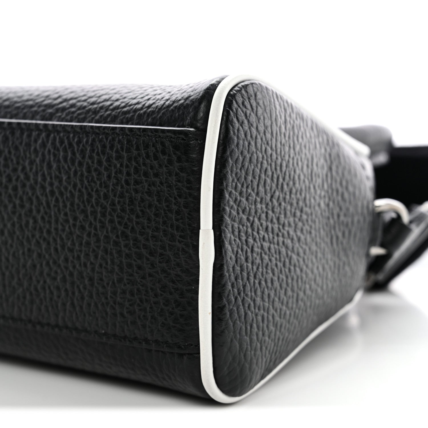 Dolce & Gabbana Calfskin Bowling Bag Black White 9 of 9
