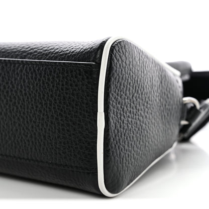 Dolce & Gabbana Calfskin Bowling Bag Black White 9 of 9