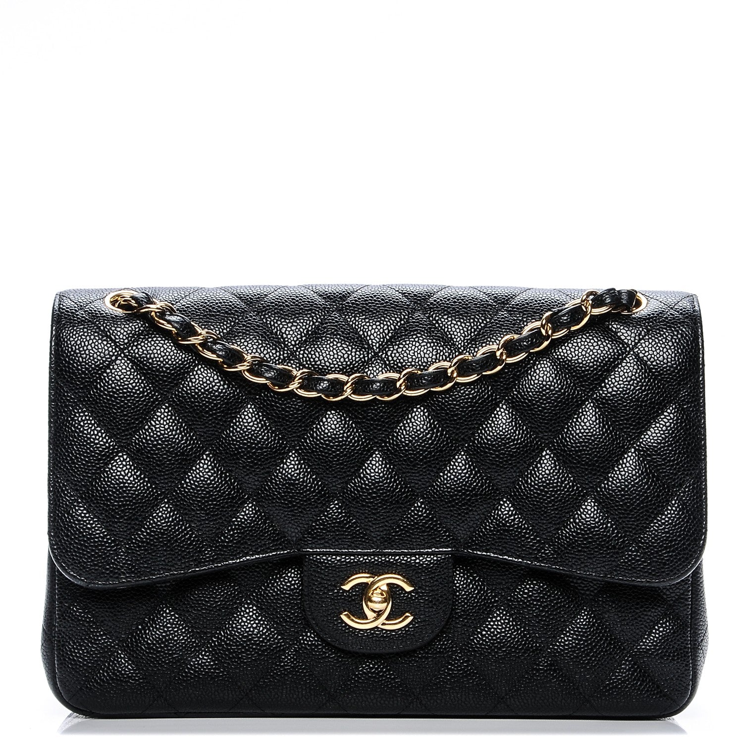Chanel Caviar Quilted Jumbo Double Flap Black 1 of 7