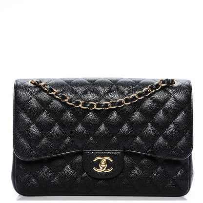 Chanel Caviar Quilted Jumbo Double Flap Black 1 of 7