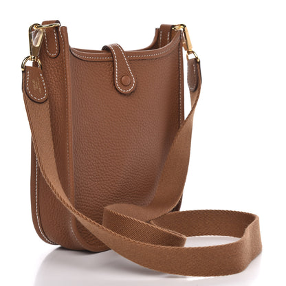 Hermes Taurillon Clemence Evelyne TPM Gold 3 of 10