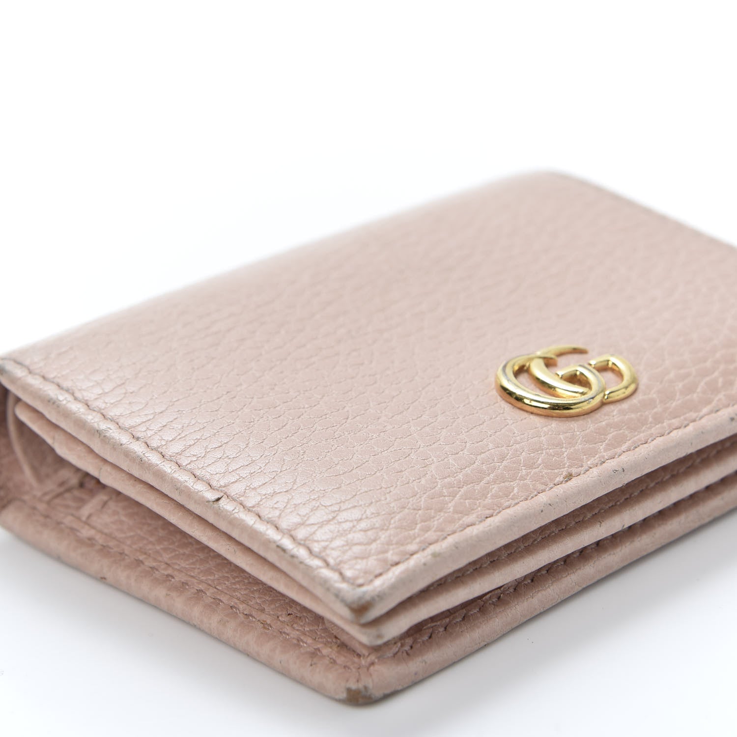 Gucci Dollar Calfskin GG Marmont Card Case Perfect Pink 5 of 11