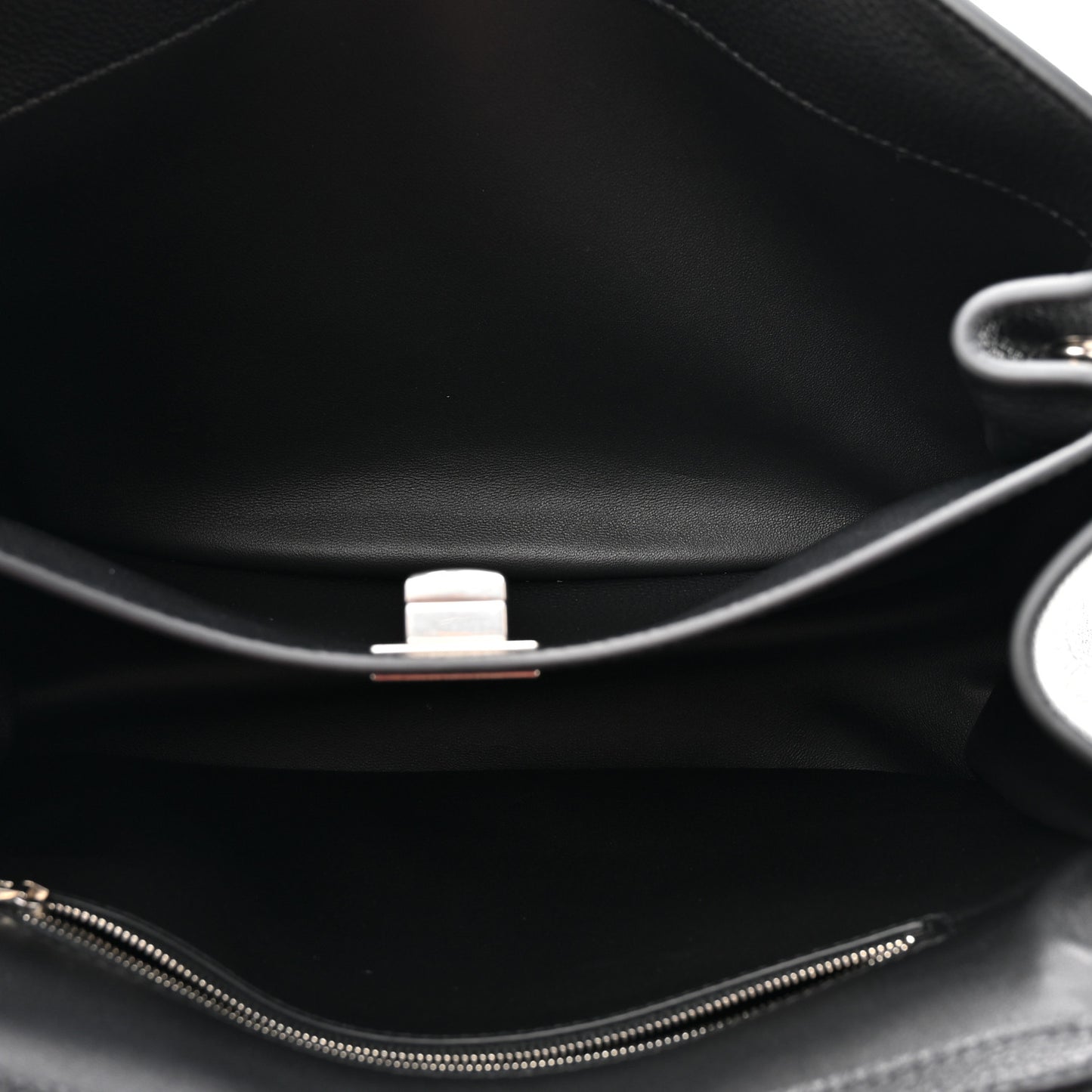 Grained Calfskin Small Rodeo Top Handle Handbag Black