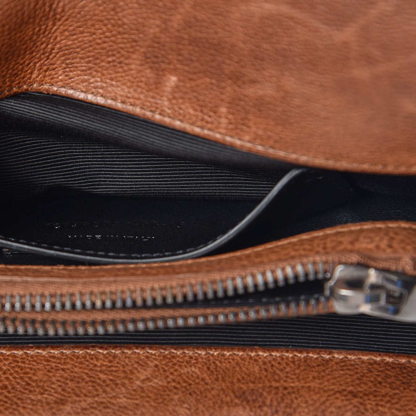 Calfskin Matelasse Chevron Monogram Medium College Bag Cognac