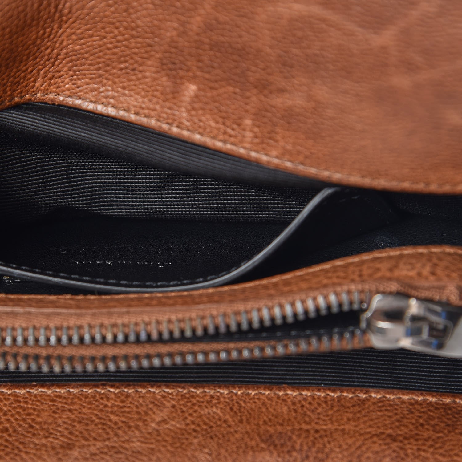 Saint Laurent Calfskin Matelasse Chevron Monogram Medium College Bag Cognac 8 of 20