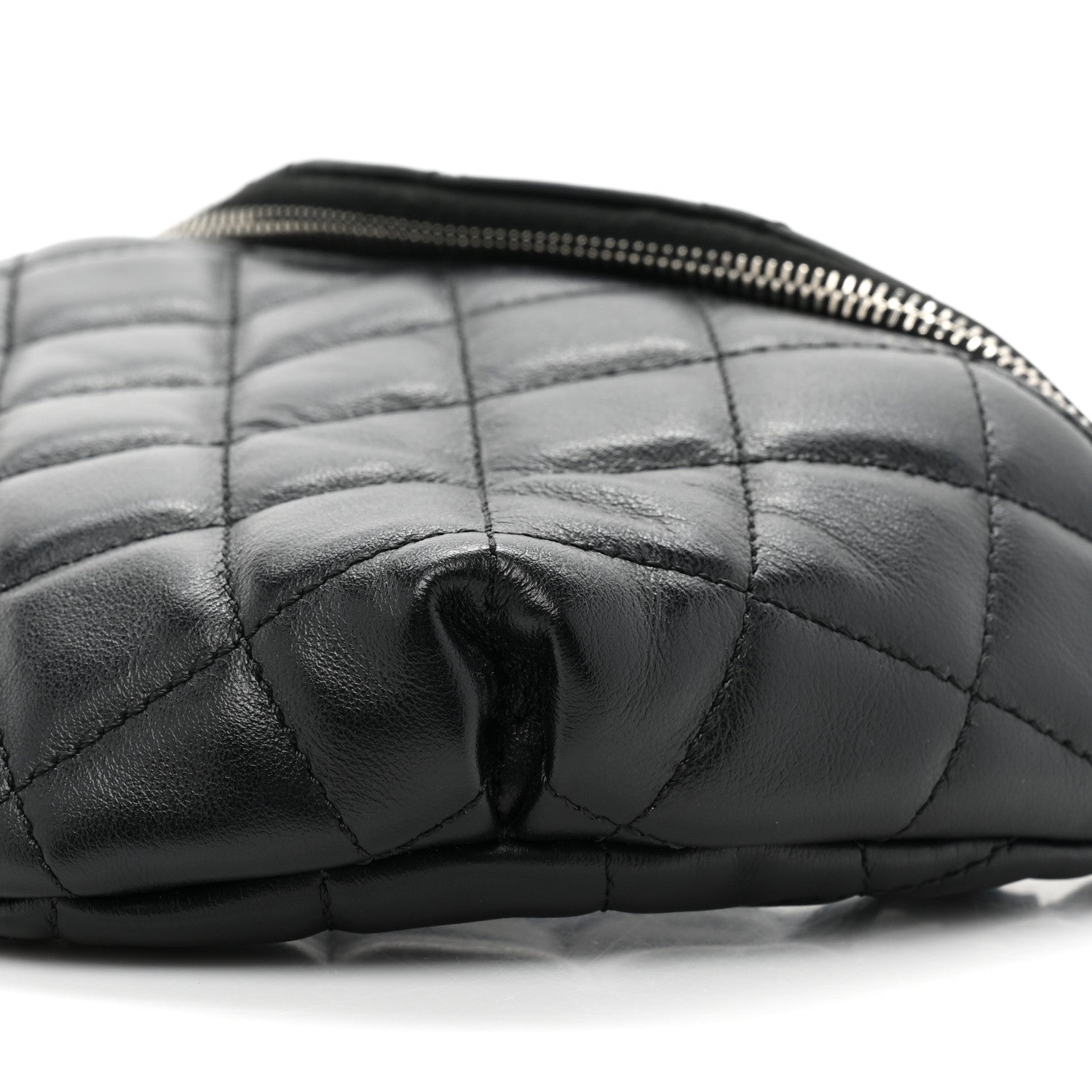 Chanel Lambskin Quilted Waist Belt Bag Black 8 of 11