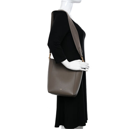 Celine Soft Grained Calfskin Small Sangle Bucket Bag Taupe 2 of 11