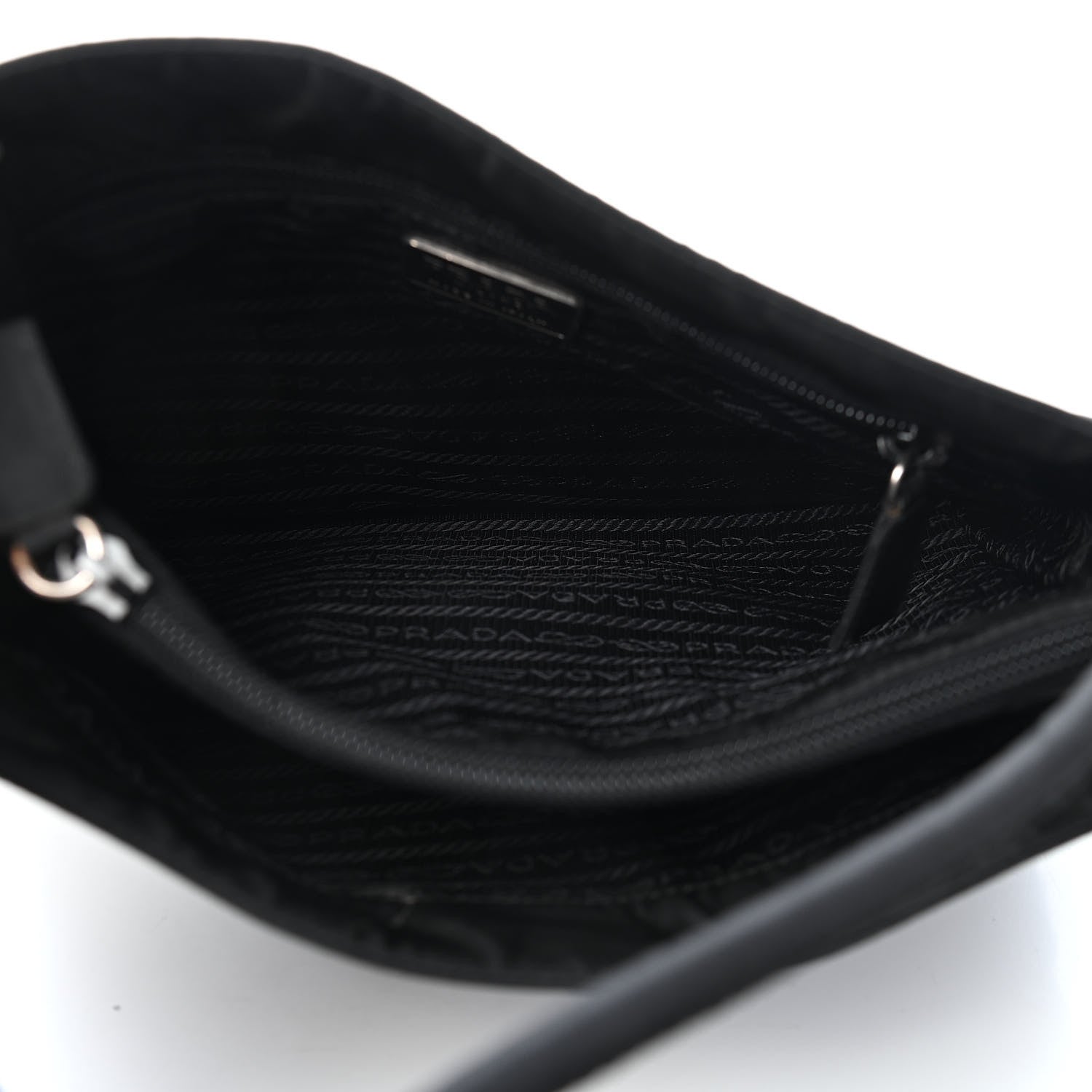 Prada Tessuto Nylon Shoulder Bag Black 5 of 9