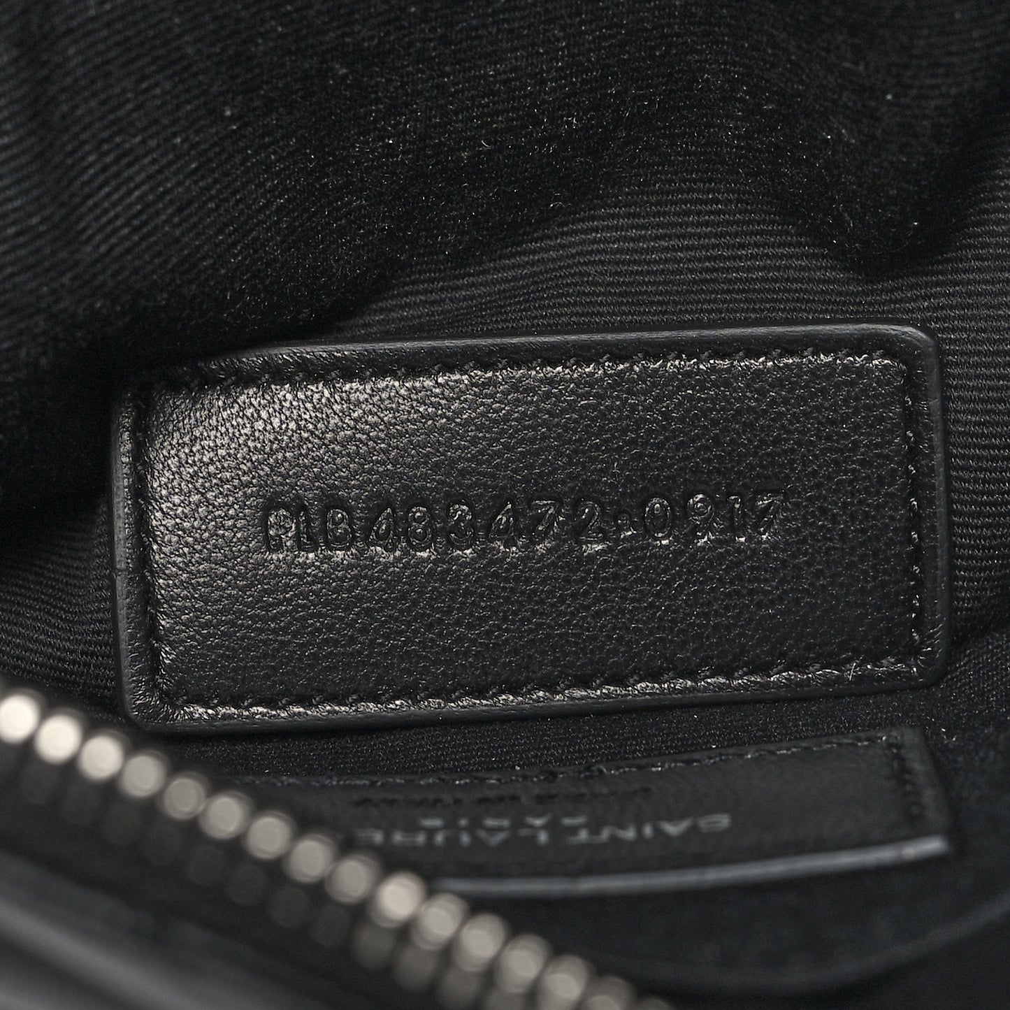 Calfskin Matelasse Chevron Monogram Pouch Black