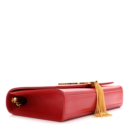 Saint Laurent Smooth Calfskin Medium Classic Monogram Kate Tassel Satchel Lipstick Red 4 of 10