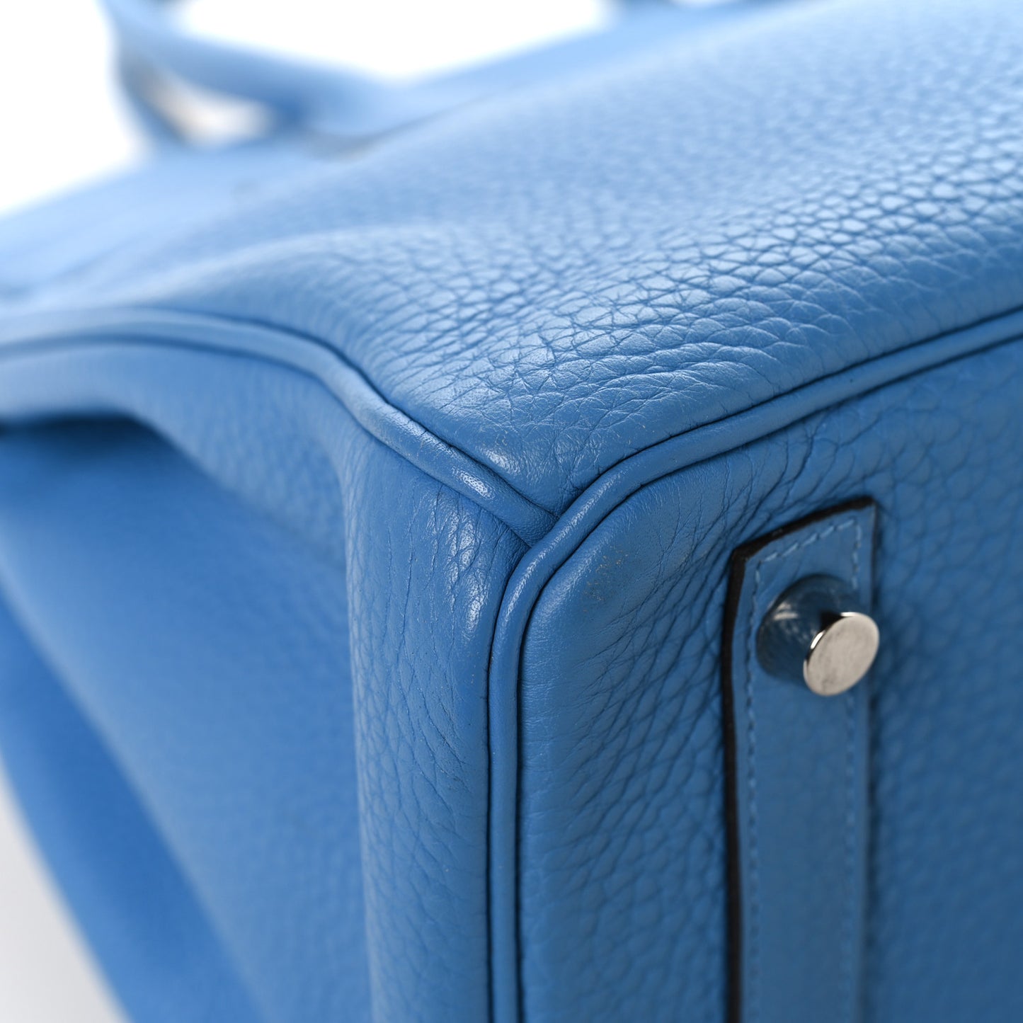 Taurillon Clemence Birkin 30 Bleu Paradis