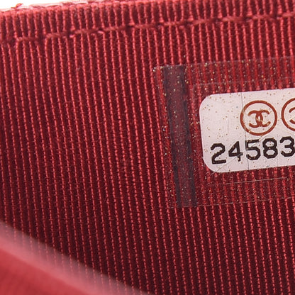 Chanel Caviar Quilted Flap ard Holder Dark Red 8 of 9