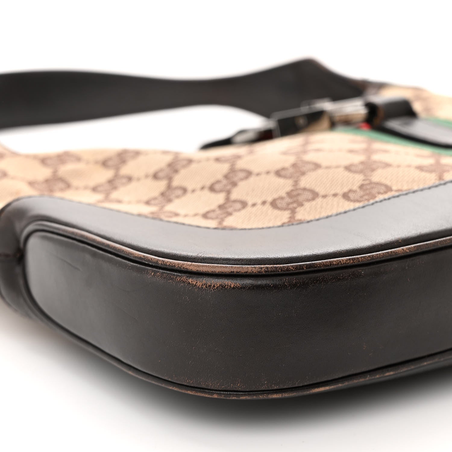 Gucci Monogram Web Jackie O Hobo Dark Brown 9 of 12