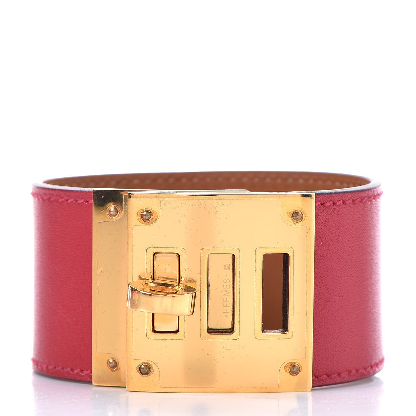 Tadelakt Kelly Dog Bracelet T3 Rouge Vif