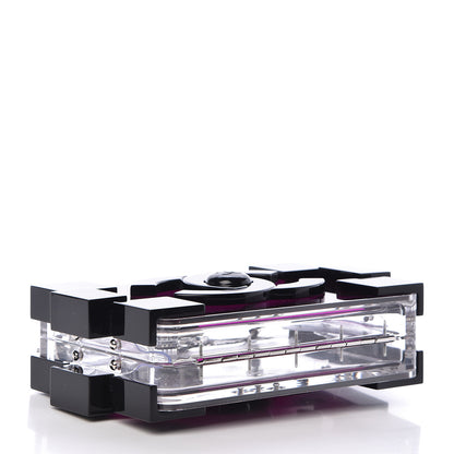 Chanel Plexiglass Boy Brick Lego Clutch Black Pink 4 of 11