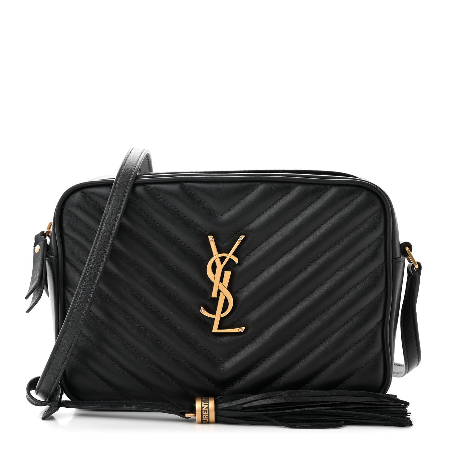 Calfskin Matelasse Monogram Lou Camera Bag Black