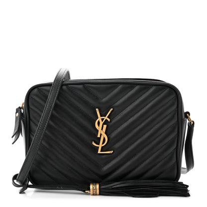 Saint Laurent Calfskin Matelasse Monogram Lou Camera Bag Black 1 of 12