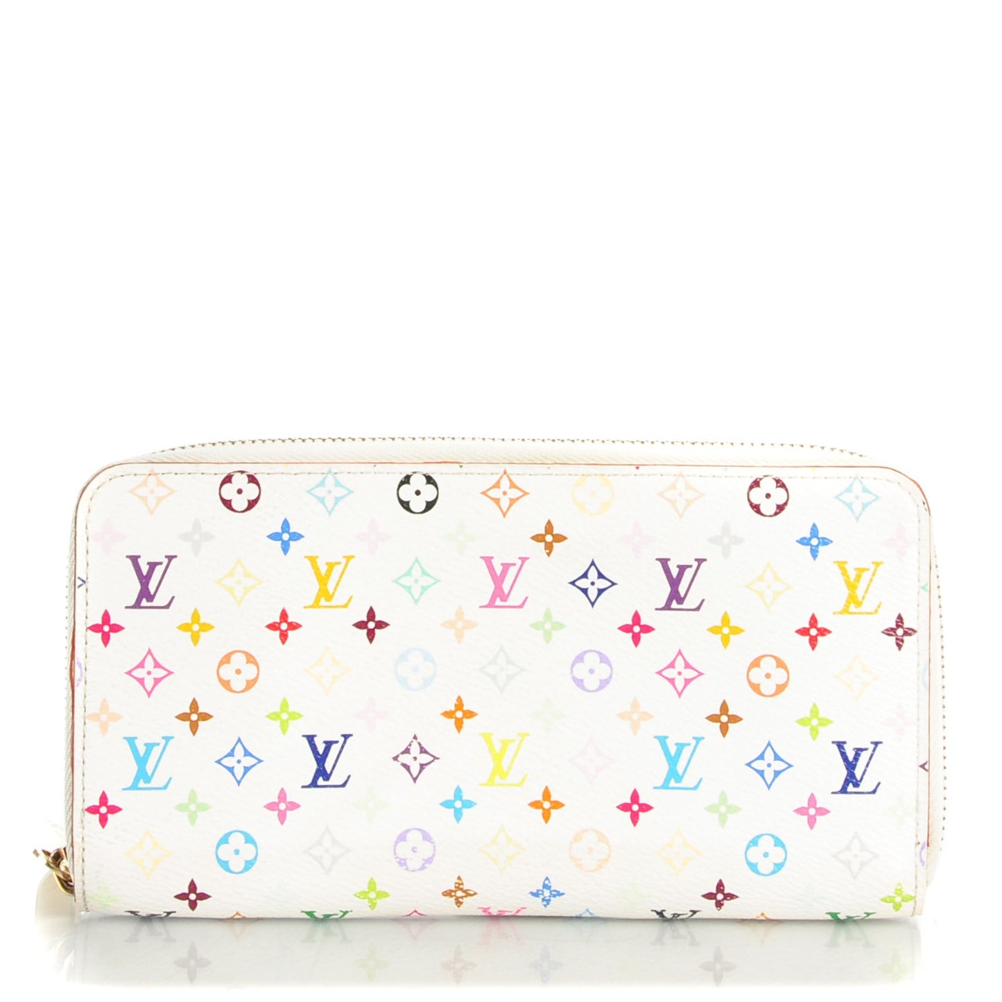 Monogram Multicolor Zippy Wallet White Litchi