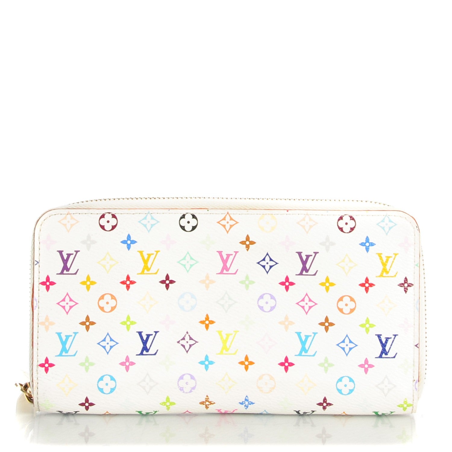 Louis Vuitton Monogram Multicolor Zippy Wallet White Litchi 1 of 7