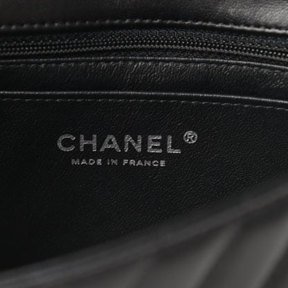 Chanel Lambskin Chevron Quilted Mini Rectangular Flap So Black 6 of 16