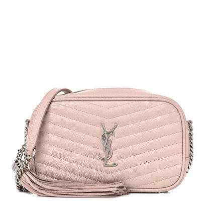 Saint Laurent Grain De Poudre Matelasse Monogram Mini Lou Camera Bag Marble Pink 1 of 11