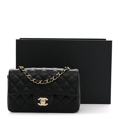 Chanel Lambskin Quilted Mini Rectangular Flap Black 11 of 11