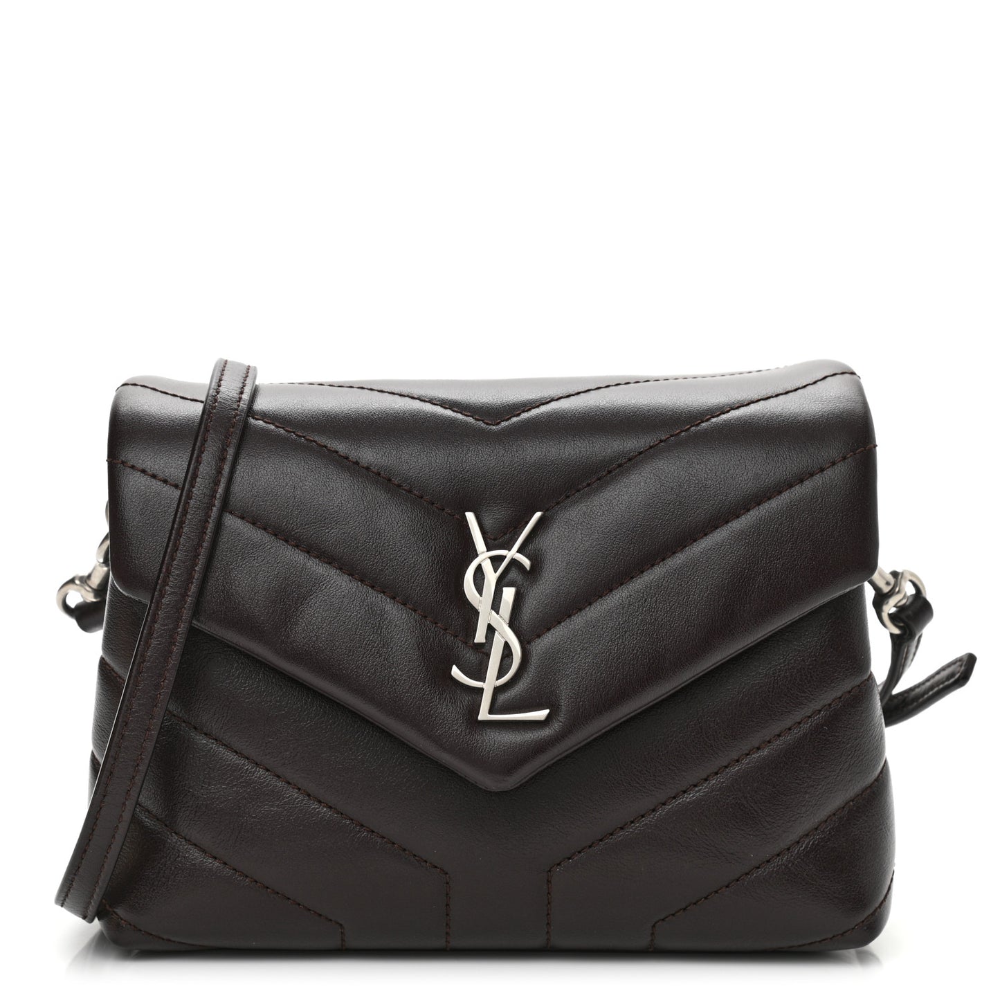 Calfskin Y Quilted Monogram Toy Loulou Monogram Crossbody Bag Black Tulipe