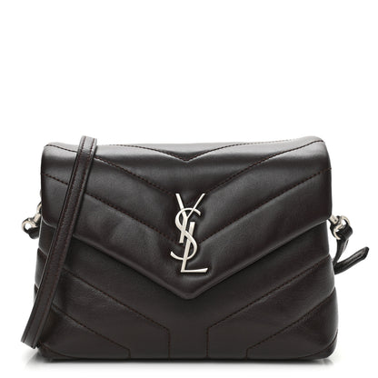 Saint Laurent Calfskin Y Quilted Monogram Toy Loulou Monogram Crossbody Bag Black Tulipe 1 of 10