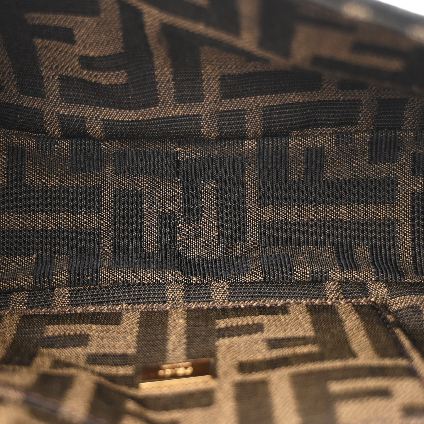 Fabric Jacquard FF 1974 Mini Baguette Tobacco Moro Black