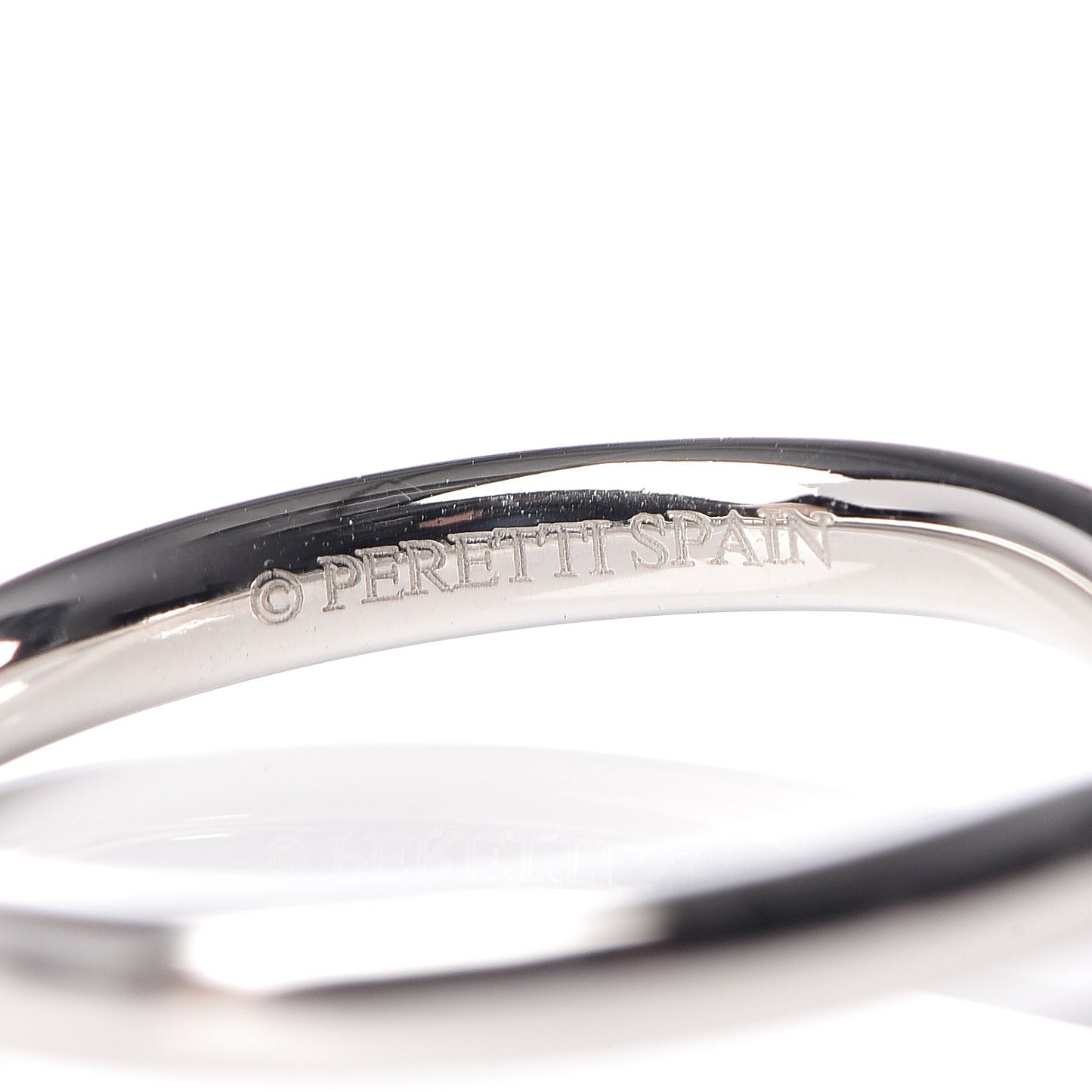 Platinum Diamond Elsa Peretti Curved Wedding Band Ring 48 4.5
