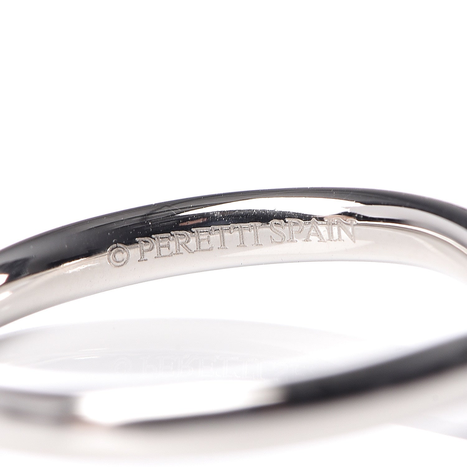 Tiffany Platinum Diamond Elsa Peretti Curved Wedding Band Ring 48 4.5 5 of 5
