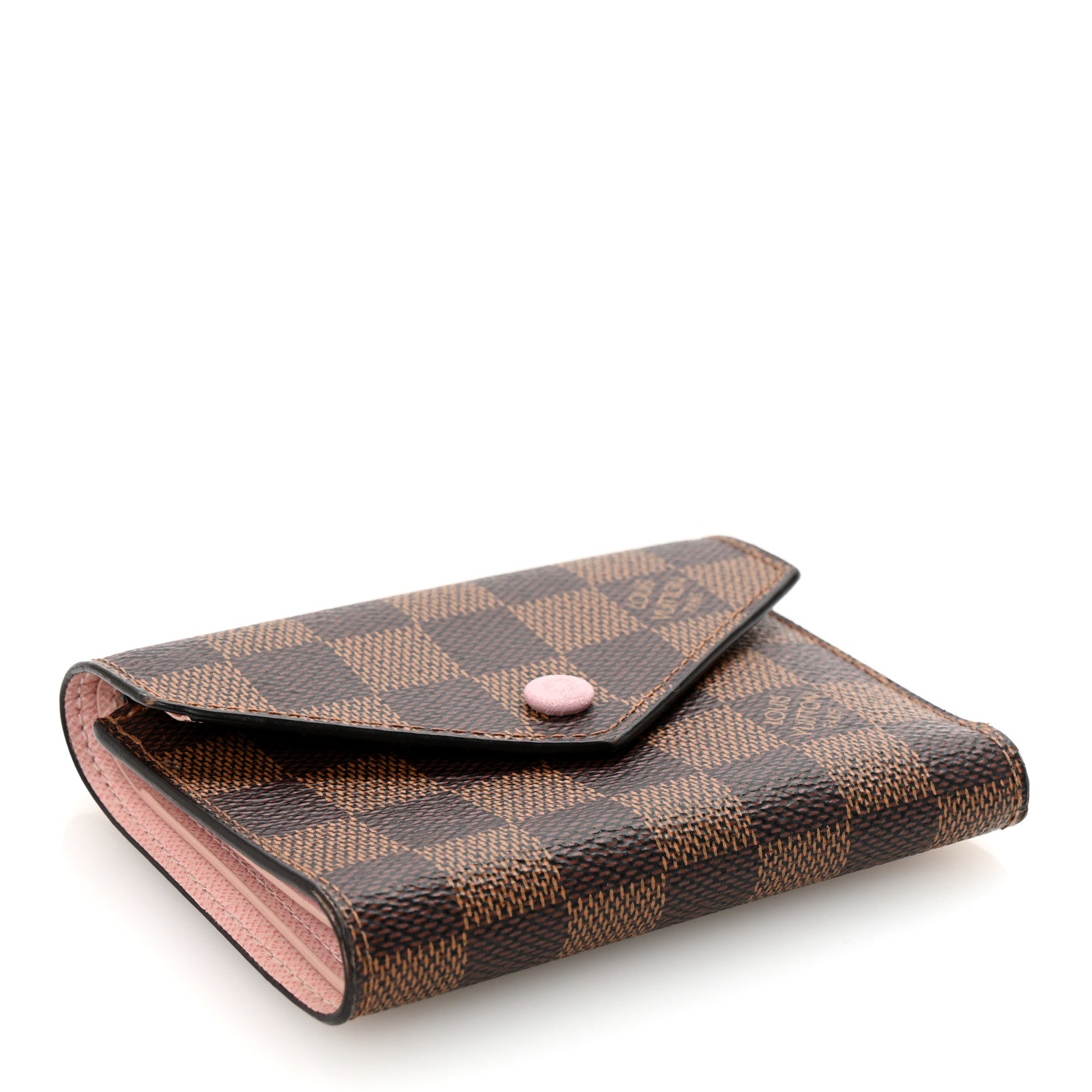 Louis Vuitton Damier Ebene Victorine Wallet Rose Ballerine 4 of 7