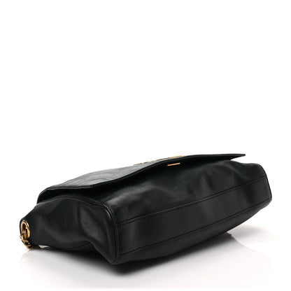 Saint Laurent Smooth Calfskin Suede Medium Reversible Monogram Kate Satchel Black 4 of 6