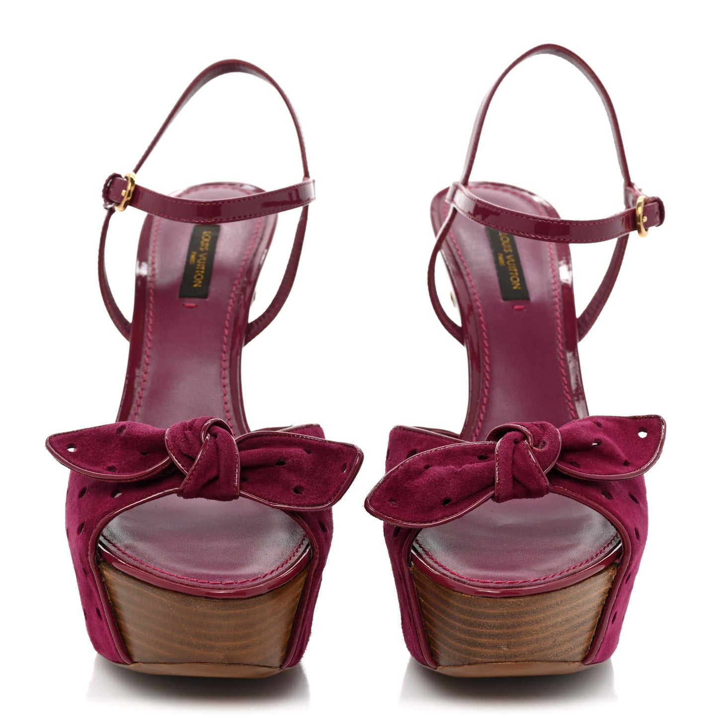 Suede Wooden Platform Sandals 39