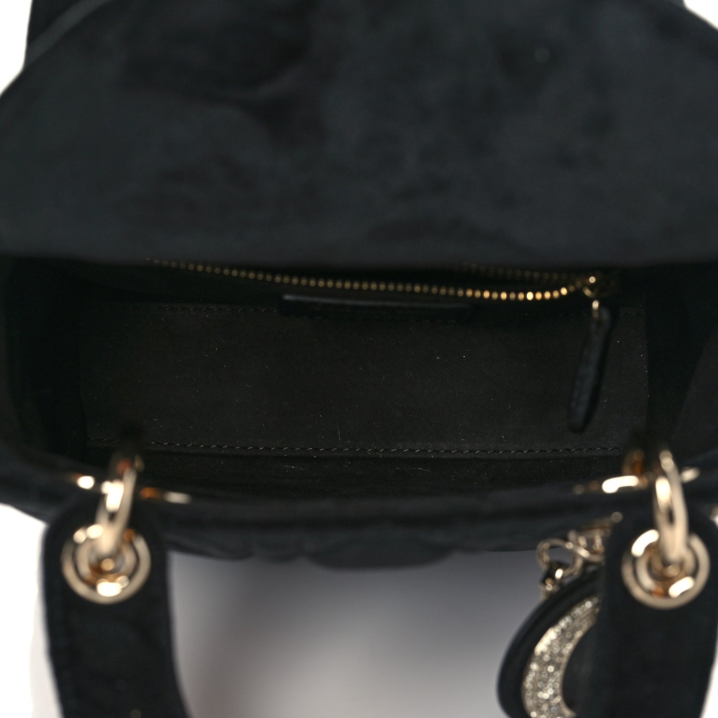 Velvet Mini Lady Dior Black