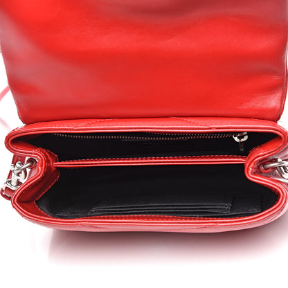 Saint Laurent Calfskin Y Quilted Monogram Toy Loulou Crossbody Bag Red 5 of 11