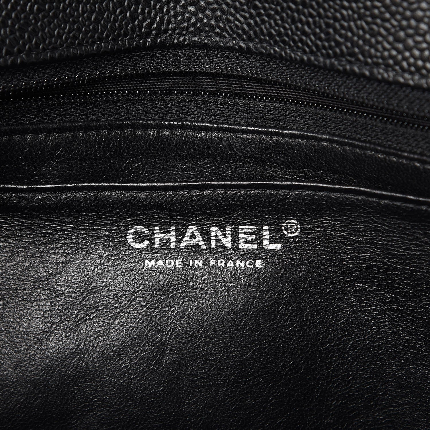 Chanel Caviar Quilted Jumbo Single Flap Bijoux Chain Black 7 of 9