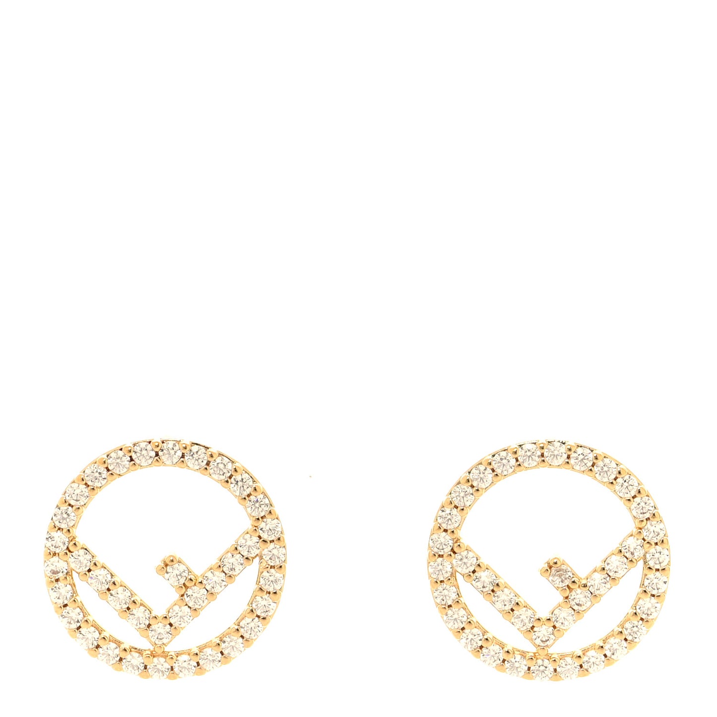 Metal Crystal F is Fendi Earrings Gold