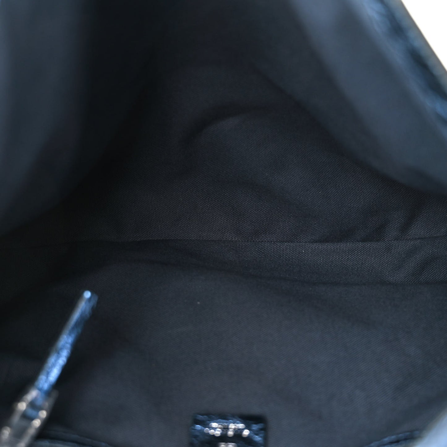 Metallic Calfskin Medium Voyou Bag Navy