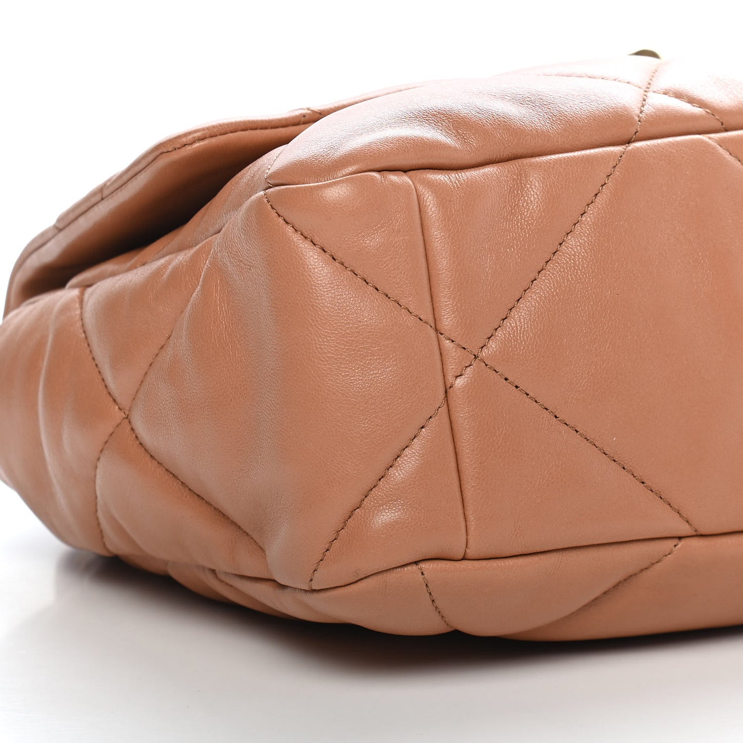 Lambskin Quilted Large Chanel 19 Flap Brown