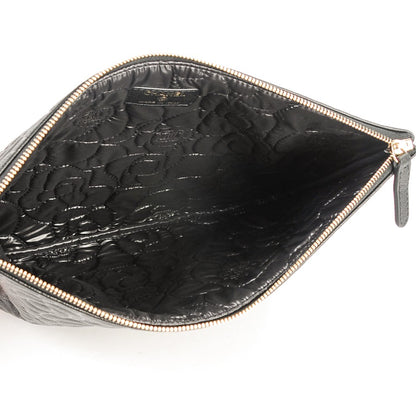 Chanel Caviar Camellia Embossed Medium Cosmetic Case Black 5 of 7