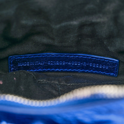 Balenciaga Metallic Arena Agneau Le Cagole Shoulder Bag XS Blue 8 of 13