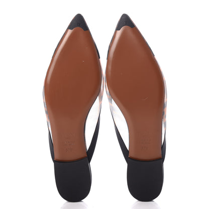 Fendi Technical Mesh Vitello FF Colibri Flat Mules 37.5 Tobacco Moro Black 5 of 9