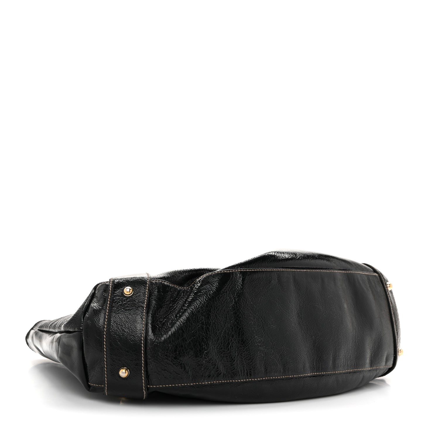 Patent Medium Pelham Shoulder Bag Black