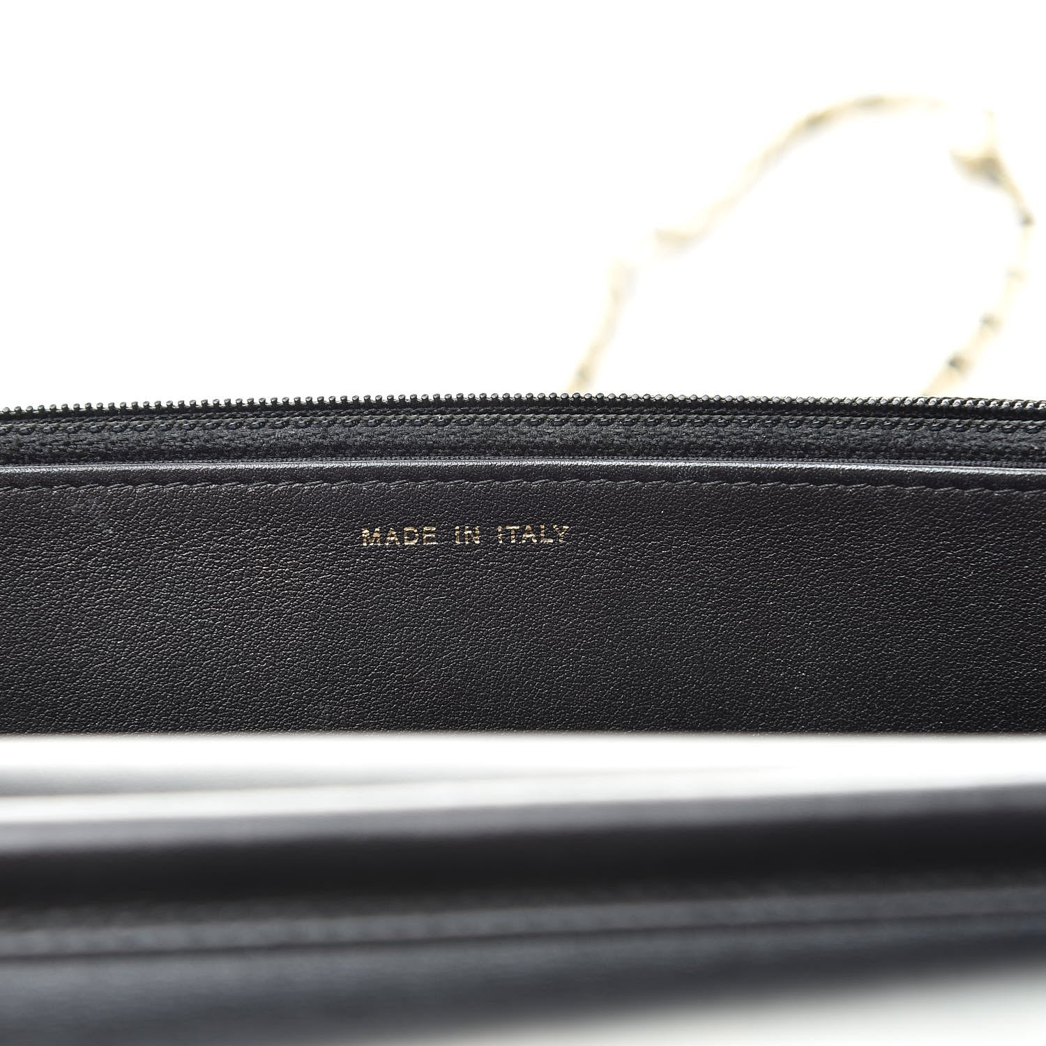 Chanel Metallic Goatskin Lambskin Boy Wallet on Chain WOC Black Gold 7 of 14