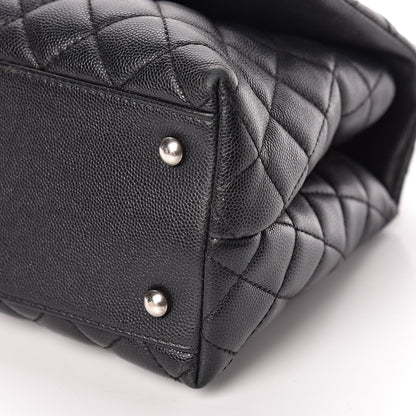 Chanel Caviar Lizard Quilted Small Coco Handle Flap Black 10 of 13
