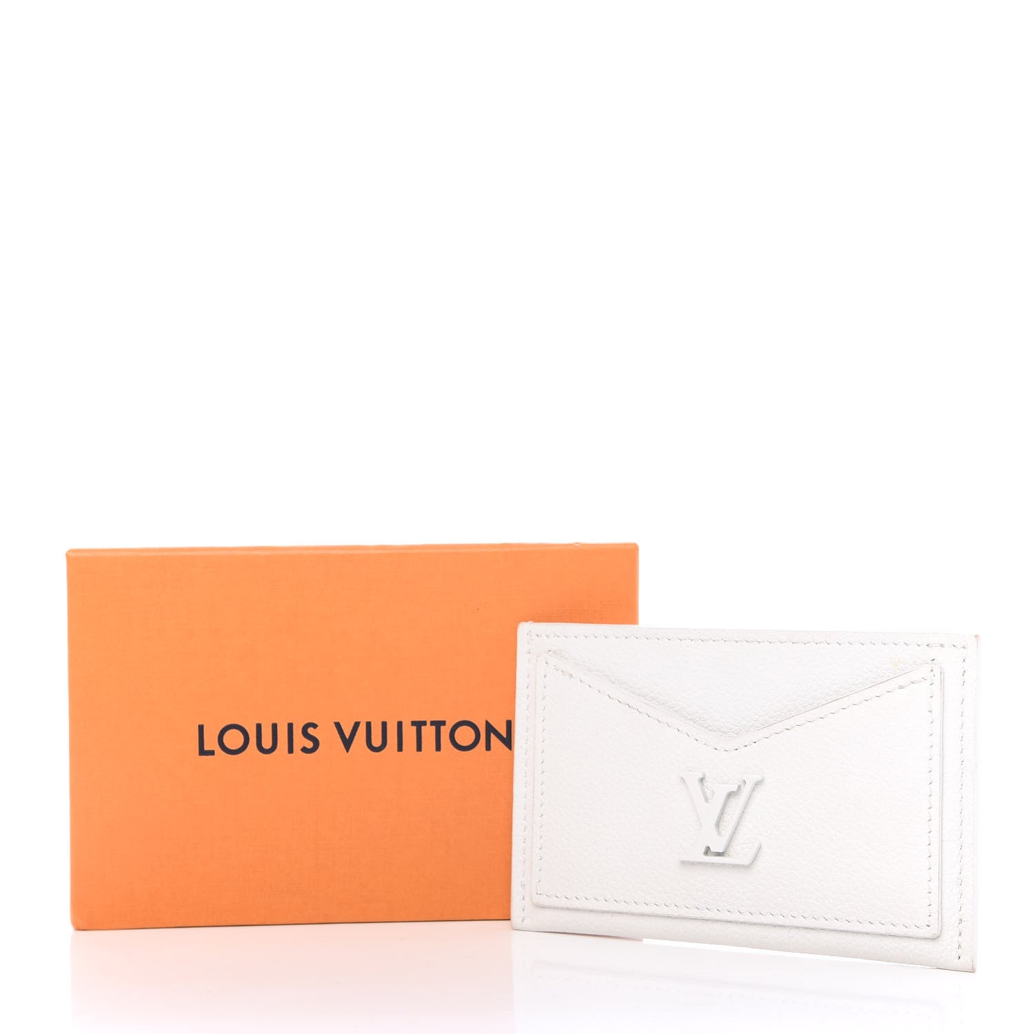 Louis Vuitton Calfskin Lockme Card Holder White 8 of 8