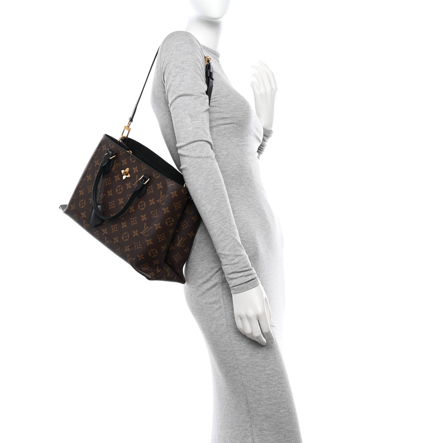 Louis Vuitton Monogram Flower Tote Black 2 of 11
