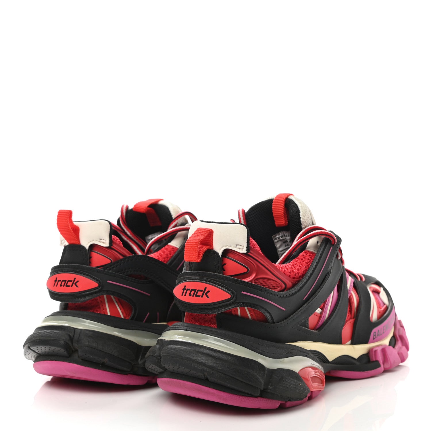 Balenciaga Mesh Nylon Womens Track Sneakers 36 Black Pink Red 4 of 8